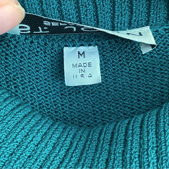 ST. JOHN Separates Green Signature Knits Long Sleeve Sweater Dress Size Medium - Picture 7 of 10